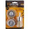 Kartáče drôtené do vŕtačky 3-dielna sada HOTECHE HT591001