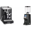 La Pavoni Mini Cellini, black + Eureka Atom Specialty 75, black