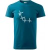 EKG bouldering - Klasické pánske tričko vyššej gramáže - 3XL ( Petrolejová )