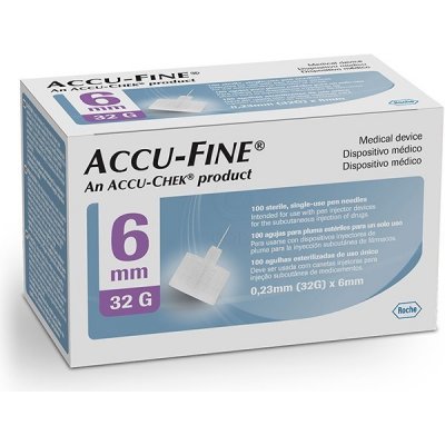 Accu - Fine ihly do inzulínového pera 32 G x 6 mm 100 ks