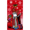Mikulášske vrecko PP 20x37 cm - Mikuláš s darčekmi (červený)
