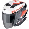 Prilba Scorpion EXO-230 BAND White Black Red Veľkosť: XS (53-54 cm)