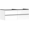 Hansgrohe Xelu Q Umývadlová skrinka, 50x136x55 cm, 4 zásuvky, lesklá biela/matná čierna 54086670-HG