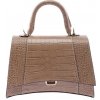 Hnedá kožená kabelka Mock croc (Dámska kabelka)