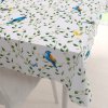 Biante Bavlnený obdĺžnikový obrus Sandra SA-501 Modré vtáky a vetvičky na bielom 120x200 cm