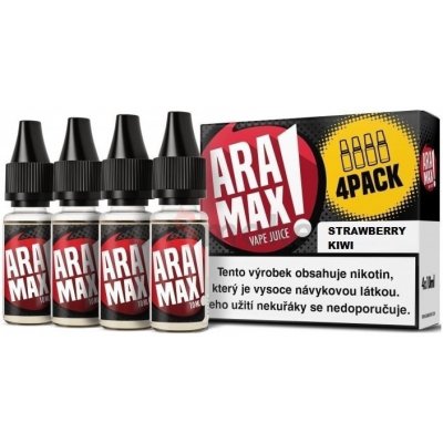 4-Pack Strawberry Kiwi Aramax e-liquid, obsah nikotínu 3 mg