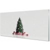 Sklenený obraz Ozdoby na vianočný stromček darčeky 100x50 cm