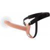 Hidden Desire Inferno Vibrating Silicone Hollow Penis Strap-On with Remote 20cm Skin