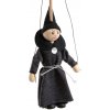 Drevená marioneta Čiernoknažník, 14 cm