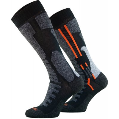 Motorkárske ponožky Comodo MTB1 Black Orange - 35-38