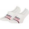 TOMMY HILFIGER - 2PACK Tommy jeans vintage biele neviditeľné ponožky z organickej bavlny-43-46