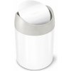 Simplehuman Mini odpadkový kôš 1,5 l, biela oceľ, CW2079