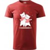 Mačky vo svetri - Klasické pánske tričko vyššej gramáže - 3XL ( Bordová )