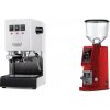 Gaggia New Classic E24, white + Eureka Atom W 75, ferrari red