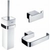 NIMCO KIBO SET držiak WC papiera + háčik + kefa WC KIBO s nádobkou chróm SETKIBO