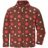Didriksons dětská fleecová mikina Monte Fullzip Small Dotted Brown