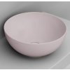 Ceramica Dolomite Noemi umývadlo 44x44 cm okrúhly pultové umývadlo ružová matná D310665
