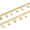 Prámik s brmbolcami 1cm farba ecru / 18,5m-NS-11410