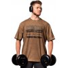 Nebbia Washed-off oversized tričko HERITAGE 355 hnědé - XXL