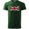 Britská vlajka stará - Klasické pánske tričko vyššej gramáže - S ( Fľaškovozelená )