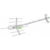 Anténa DVB-T TURBO TV-MUX8 COMBO VHF / UHF horizontálna polarizácia (H) + napájanie + zosilňovač SWA-955.