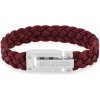 Tommy Hilfiger Červený kožený náramok pre mužov 2790519