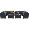 City Veľká 10-miestna rohová súprava záhradného nábytku grafitová