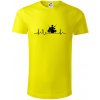 EKG bubeník - Tričko z organickej bavlny - XL ( Citrónová )