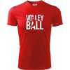 Volleyball nápis - Pánske tričko Fantasy športové - 3XL ( Červená )