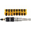 DeWalt 10 dielny set bitov Torsion s uhlovým nástavcom DT70518T