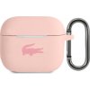 Lacoste Liquid Silicone Glossy Printing Logo Puzdro pre Airpods 3 Pink