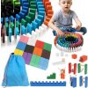 Kruzzel 22914 Drevené farebné domino sada 407 ks