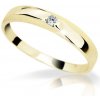 Danfil zlatý dámsky prsteň DF1617 zo žltého zlata s briliantom