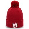 New Era MLB WMNS TWINE BOBBLE KNIT NEW YORK YANKEES Dámska zimná klubová čiapka, červená, UNI