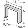 ŠPATNÝ OBAL spony, balení 1000ks, 14mm, 11,3x0,52x0,70mm