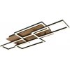 GLOBO 67359-40 JEFFRY stropné svietidlo LED 40W 5400/2700lm 3000-6500K čierna, imitácia dreva, časovač, diaľkový ovládač