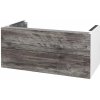 Dreja Doplnková skrinka pod dosku DSD SZZ2 90 (výška 40 cm) - N01 Biela lesk / D25 Teak