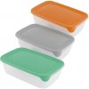 Curver Dóza Set Rectangular mix farieb mint sivá broskyňová 500 1000 2 l