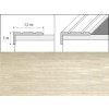 Prechodové lišty A31 - SAMOLEPIACE šírka 2,5 x výška 1 x dĺžka 270 cm - dub bielený