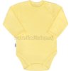 Dojčenské bavlnené body s dlhým rukávom New Baby Pastel žlté Žltá 68 (4-6m)