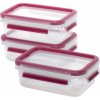 Emsa Clip Close sada 3x 0.55 l růžová Dózy BPA FREE 3100515582