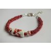 Náramok červené porcelánky