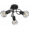 Globo 54802S-3D prisadené stropné svietidlo Xara 3x40W | E14 - čierna