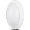 Stropné LED svietidlo oválne 12W, 4000K, 840lm, IP54, biele VT-8010 (V-TAC)