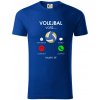 Volejbal volá - Tričko z organickej bavlny - L ( Kráľovská modrá )
