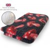 DRYBED Premium Vet Bed Muchotrávky antracitový + červený 100 x 75 cm