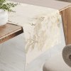 Biante Zamatový behúň na stôl Isabela Flower IBL-022 Zlaté kvety na smotanovom 20x160 cm