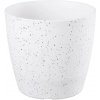 Kvetináč Strend Pro Stone, 23x20,5 cm, biely, efekt kameňa