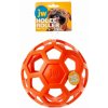 Lopta pre psa JW Pet Ažúrová lopta pre veľkého psa HOL-EE ROLLER JUMBO 19cm ORANŽOVÁ