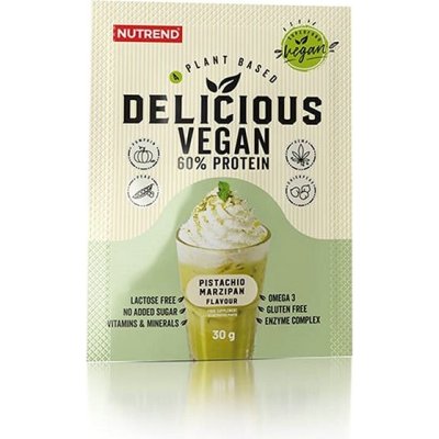 Nutrend Delicious Vegan Protein, 5× 30 g, pistácia + marcipán